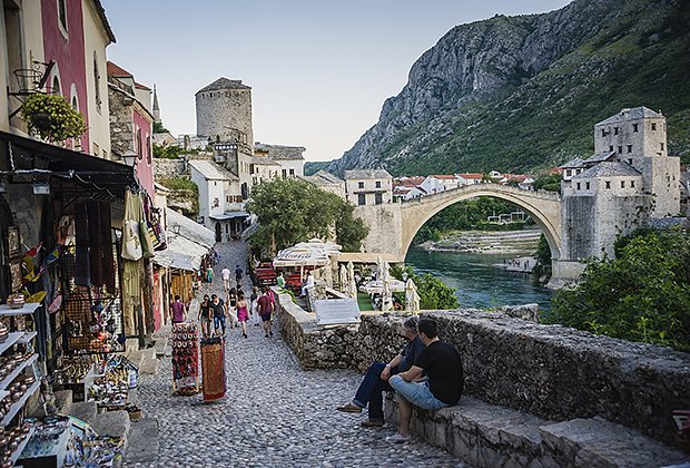 Исторический город Мостар в Боснии и Герцеговине