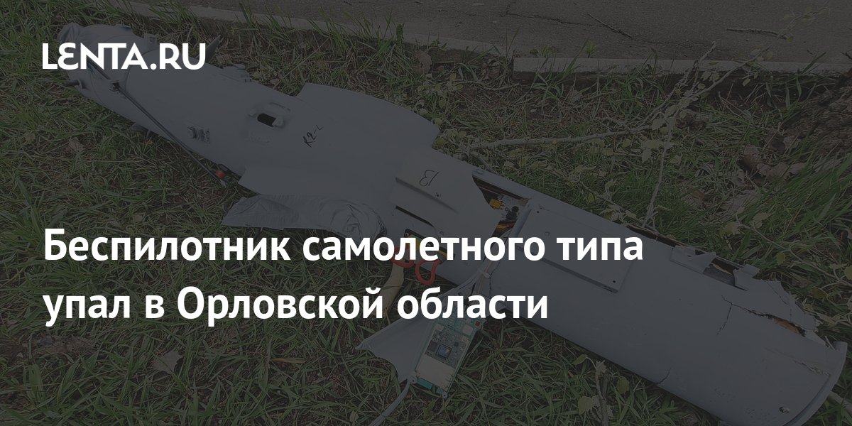 Беспилотник самолетного типа упал в Орловской области: Общество: Россия ...