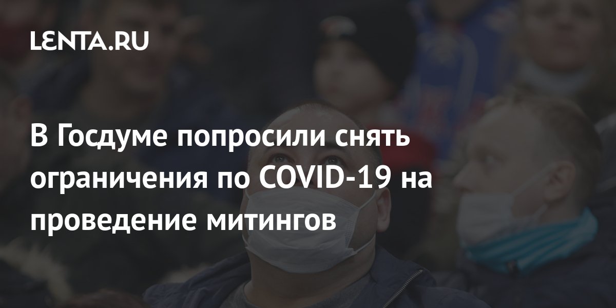 В Госдуме попросили снять ограничения по COVID-19 на проведение митингов: Полити