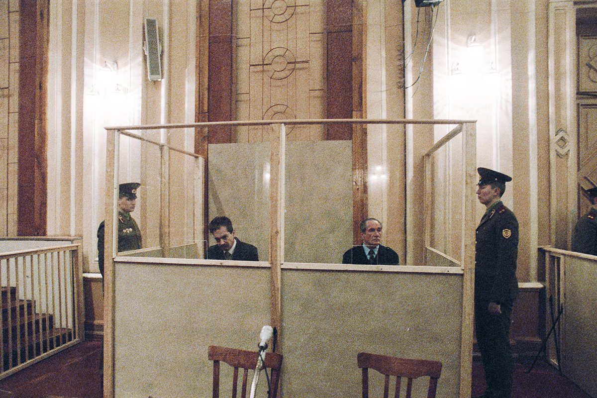 Заседание суда по уголовным делам капитанов Маркова и Ткаченко, 1987 год 