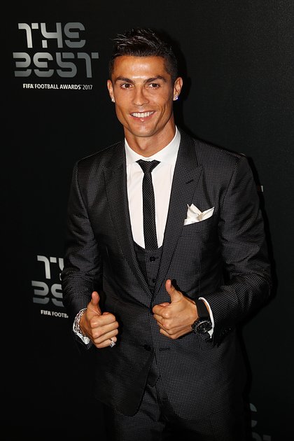 Cristiano Ronaldo arrives for The Best FIFA Football Awards - Green Carpet Arrivals on October 23, 2017 in London, England