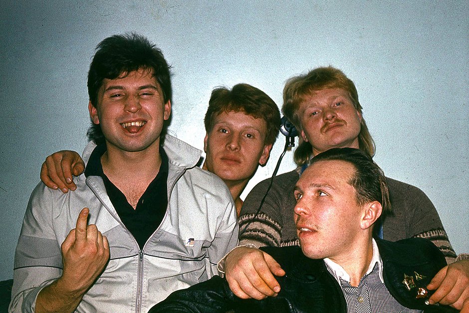 1987 год. Александр Шаталин, Макс Лихачев, Гарик и техник Юра
