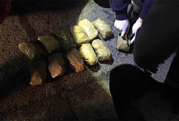 Наркотики, изъятые при попытке контрабандного ввоза в Россию