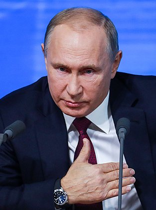 Президент России Владимир Путин в часах Blancpain Leman Aqua Lung Grande Date