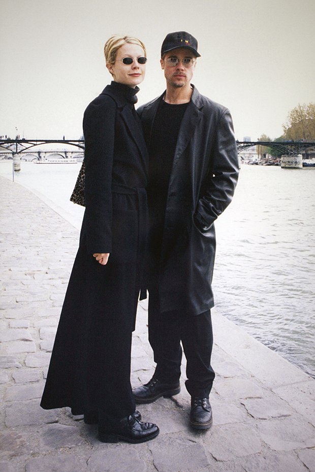 Брэд Питт и Гвинет Пэлтроу в Париже, 1997 год