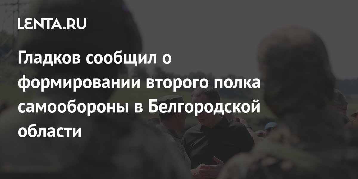 Гладков сообщил о формировании в Белгородской области второго полка