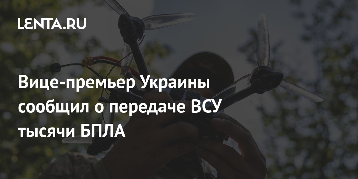 Вице-премьер Украины сообщил о передаче ВСУ тысячи БПЛА: Украина ...