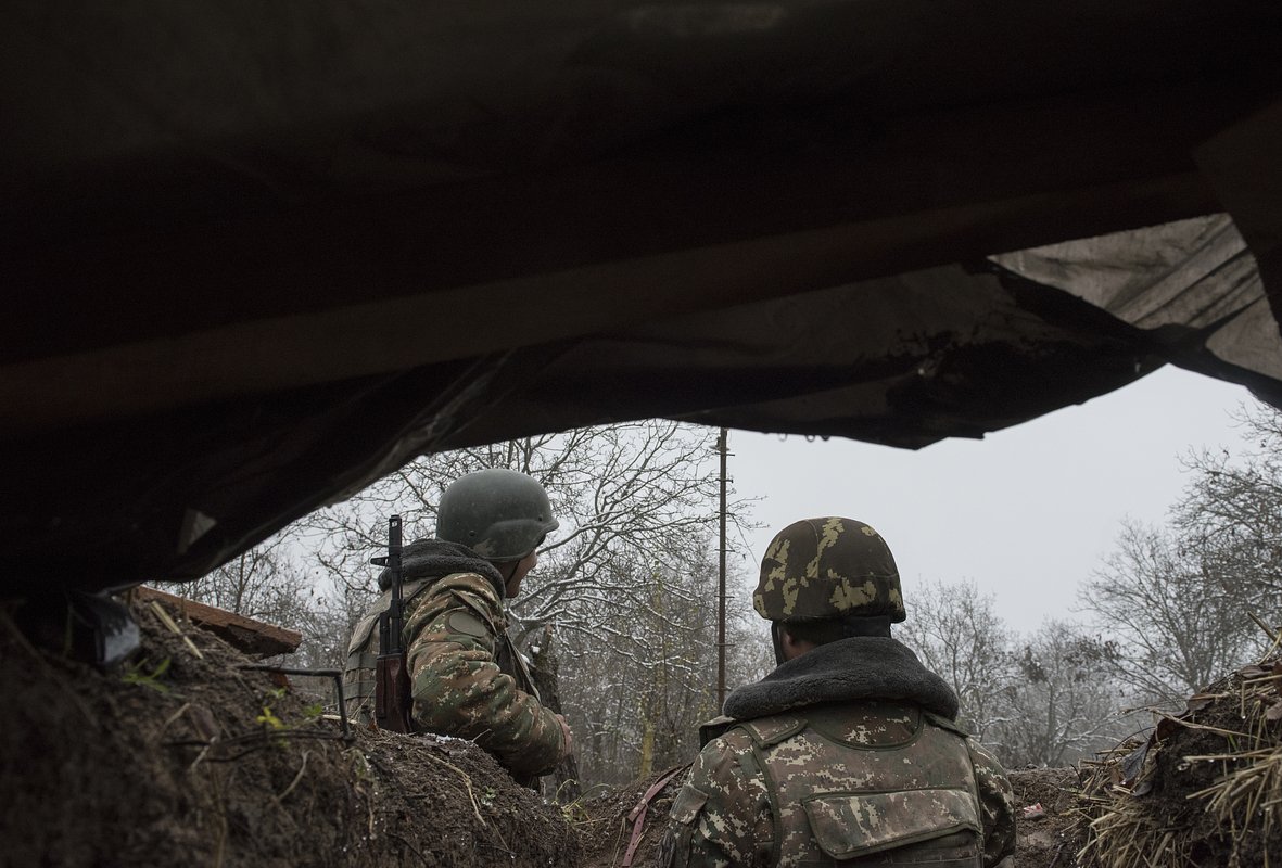 Военнослужащие армии обороны непризнанной Нагорно-Карабахской республики