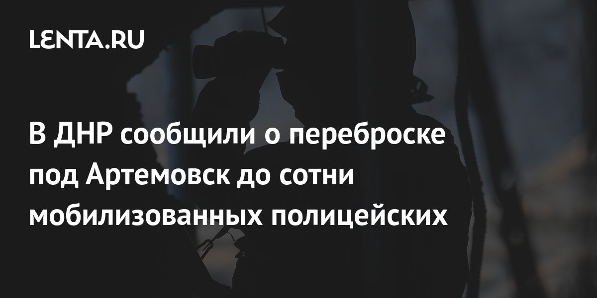 Гагин заявил о переброске Киевом под Артемовск до 100 мобилизованных полицейских