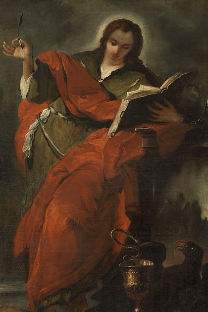 Фреска с изображением апостола Иоанна (Богослова), автора Апокалипсиса