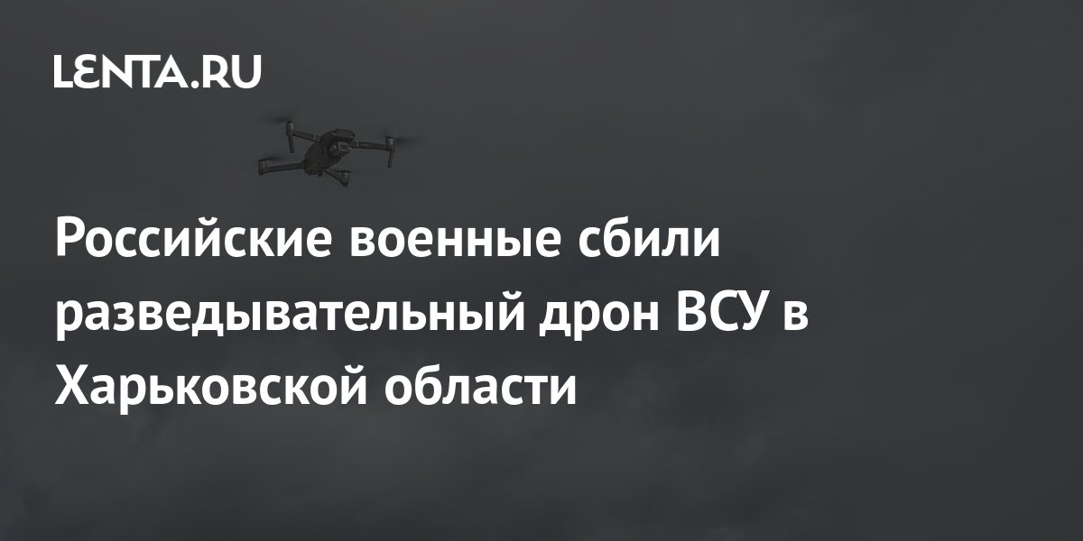 Российские военные сбили разведывательный дрон ВСУ в Харьковской ...