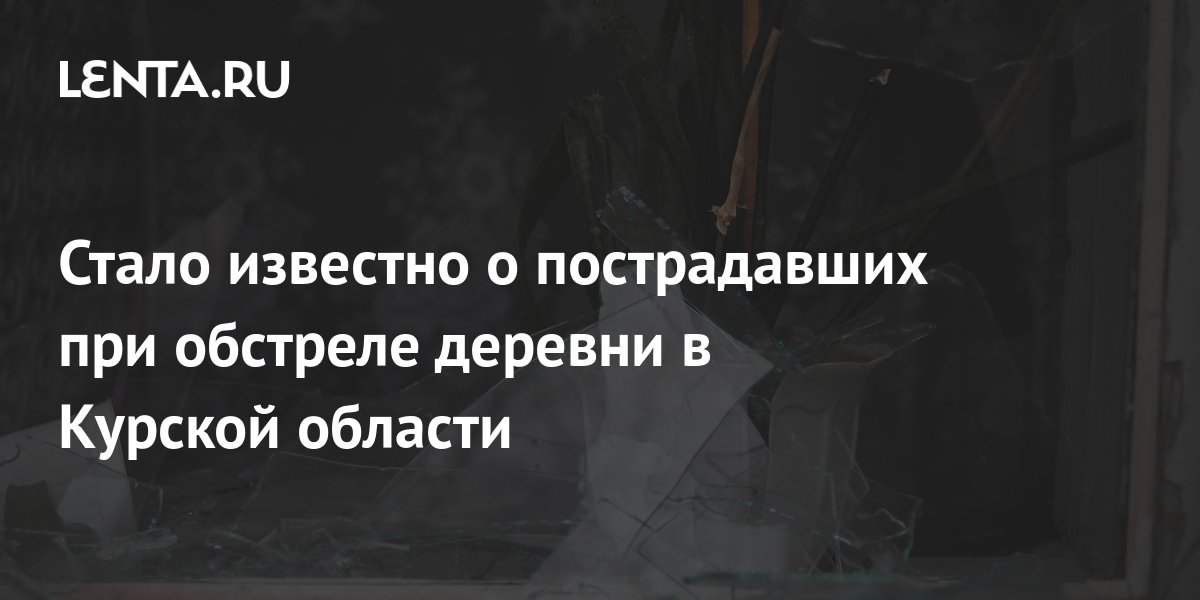 Стало известно о пострадавших при обстреле деревни в Курской области ...