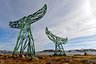 Россия. Мурманская область. Инсталляция в селе Териберка на побережье Баренцева моря