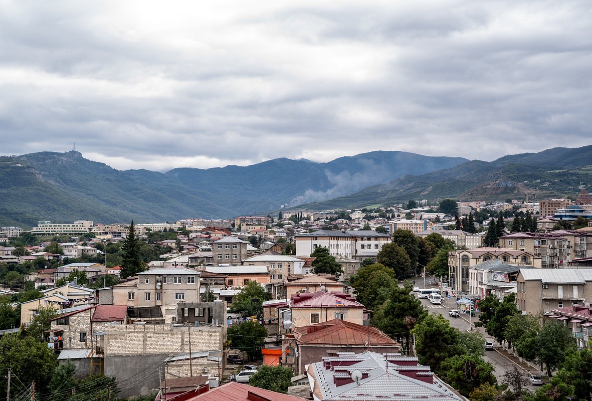 Вид на Степанакерт. Нагорный Карабах. 19 сентября 2023 года