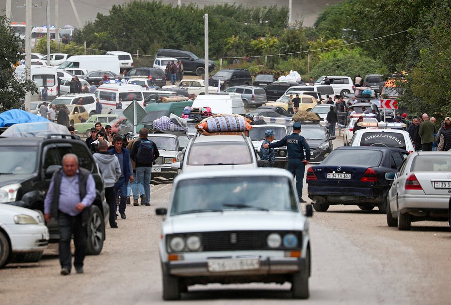 26 сентября 2023. Беженцы покидают Нагорный Карабах