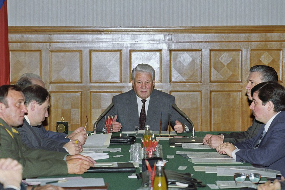 Борис Ельцин на Совете безопасности, 6 октября 1993 года