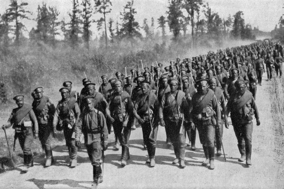 Русская пехота на марше