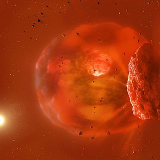 Впервые обнаружено свечение от сталкивающихся планет-гигантов
