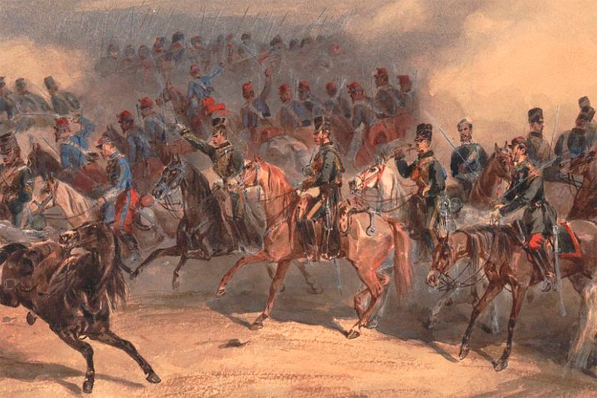 Орландо Нори «10-й гусарский полк ждет приказа атаковать во время сражения на реке Черной»