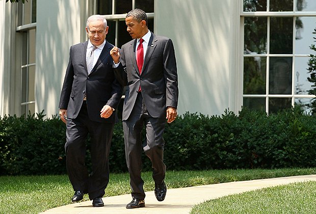 Биньямин Нетаньяху и экс-президент США Барак Обама, 2010 год
