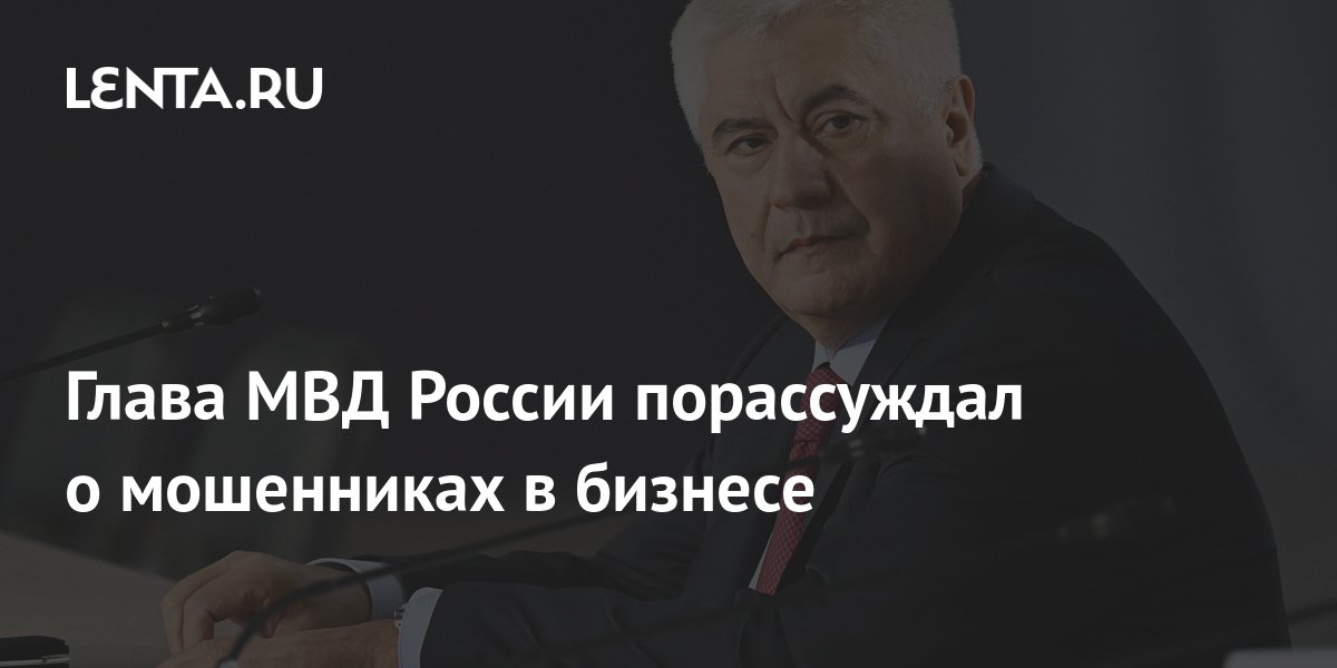 Глава МВД России порассуждал о мошенниках в бизнесе Полиция и спецслужбы Силовые структуры 7944