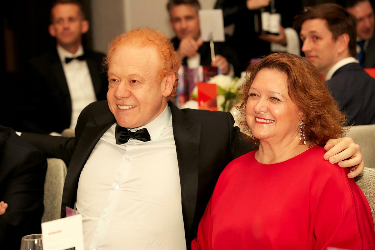 Anthony Pratt and Australian entrepreneur Rina Rinehart in 2018