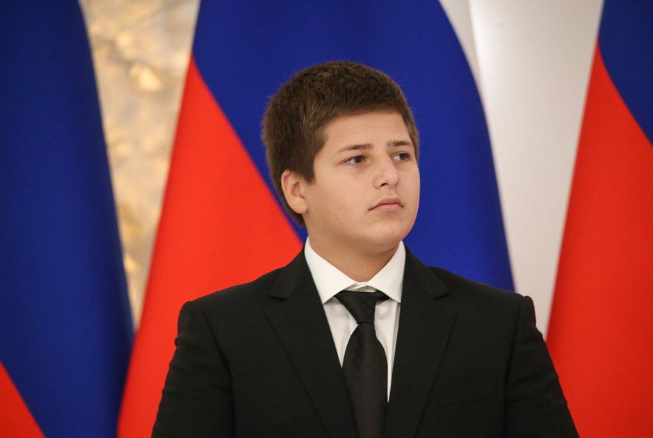 Сын главы Чечни Адам Кадыров на церемонии инаугурации