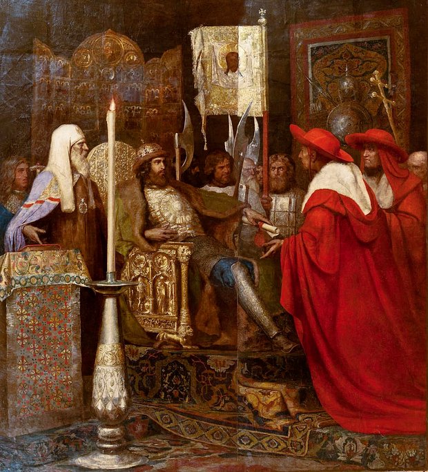 Картина Генриха Семирадского «Александр Невский принимает папских легатов»