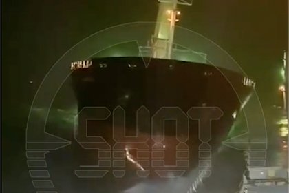 Момент столкновения кораблей в Керченском проливе во время шторма попал на видео