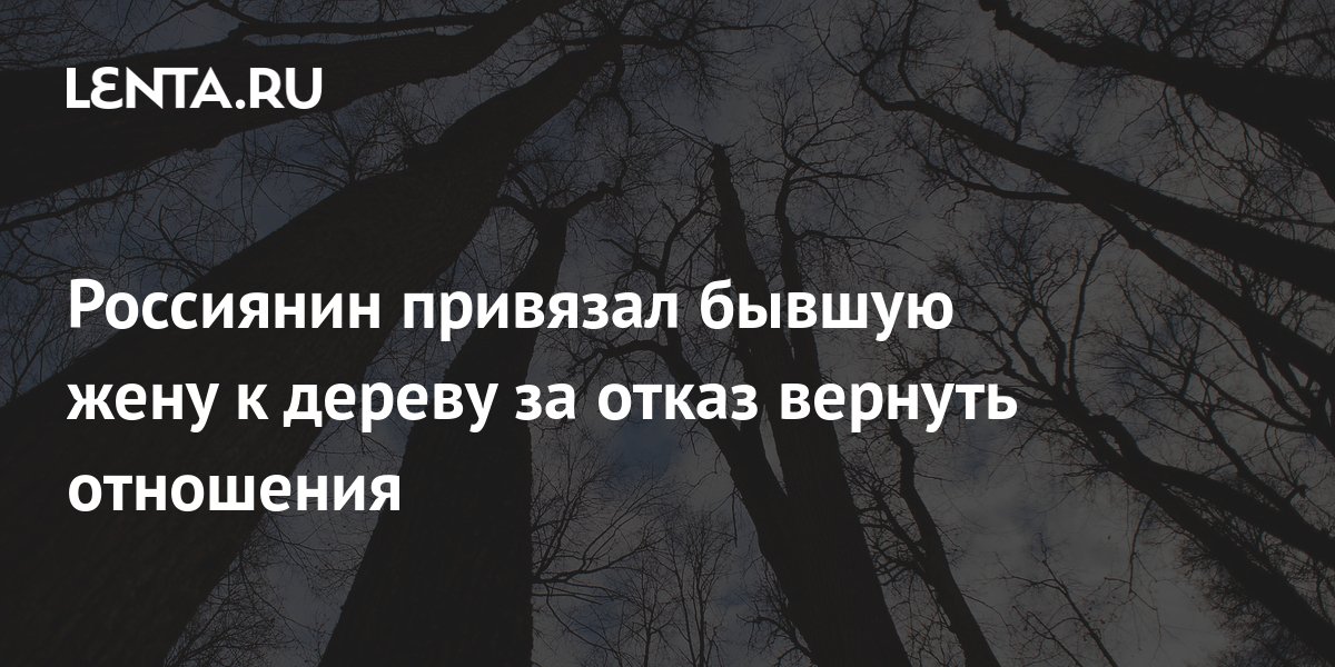 Кузбассец привязал бывшую жену к дереву в лесу за отказ возобновить отношения - nordwestspb.ru | Новости