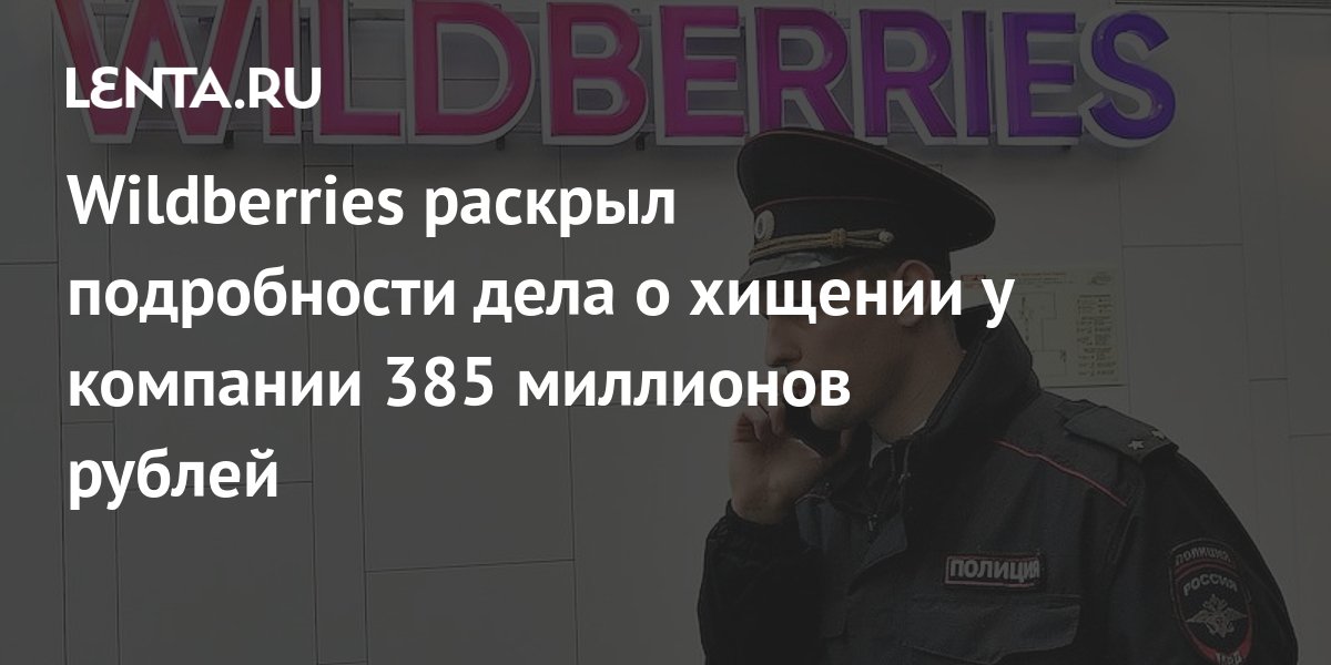 Wildberries раскрыл подробности дела о хищении у компании 385 миллионов ...