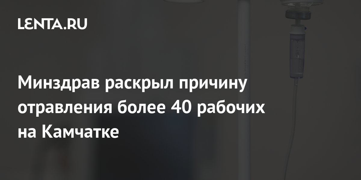Массовое отравление рабочих на Камчатке: Минздрав озвучил диагноз