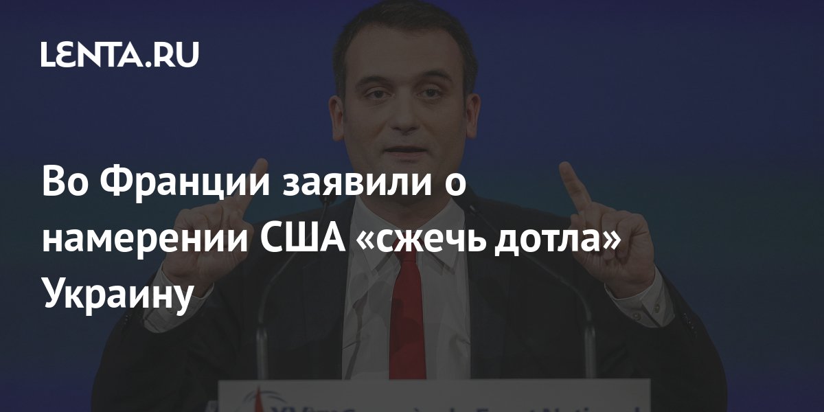 Во Франции заявили о намерении США «сжечь дотла» Украину: Политика: Мир ...