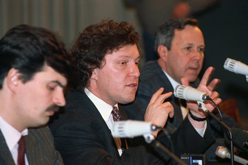 Григорий Явлинский на пресс-конференции партии «Яблоко»