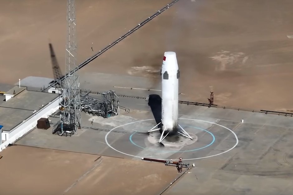 Прототип ступени ракеты Hyperbola-2 после успешной мягкой посадки