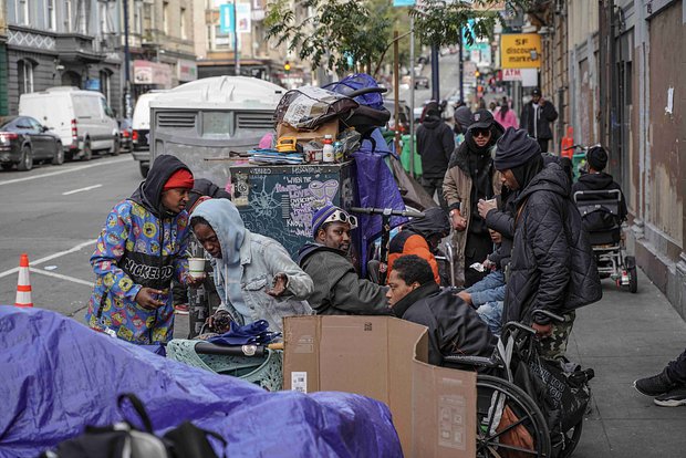 Бездомные на улицах Сан-Франциско