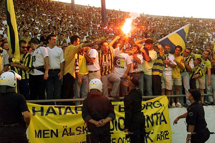 The president of the Turkish club led the team off the field during the match