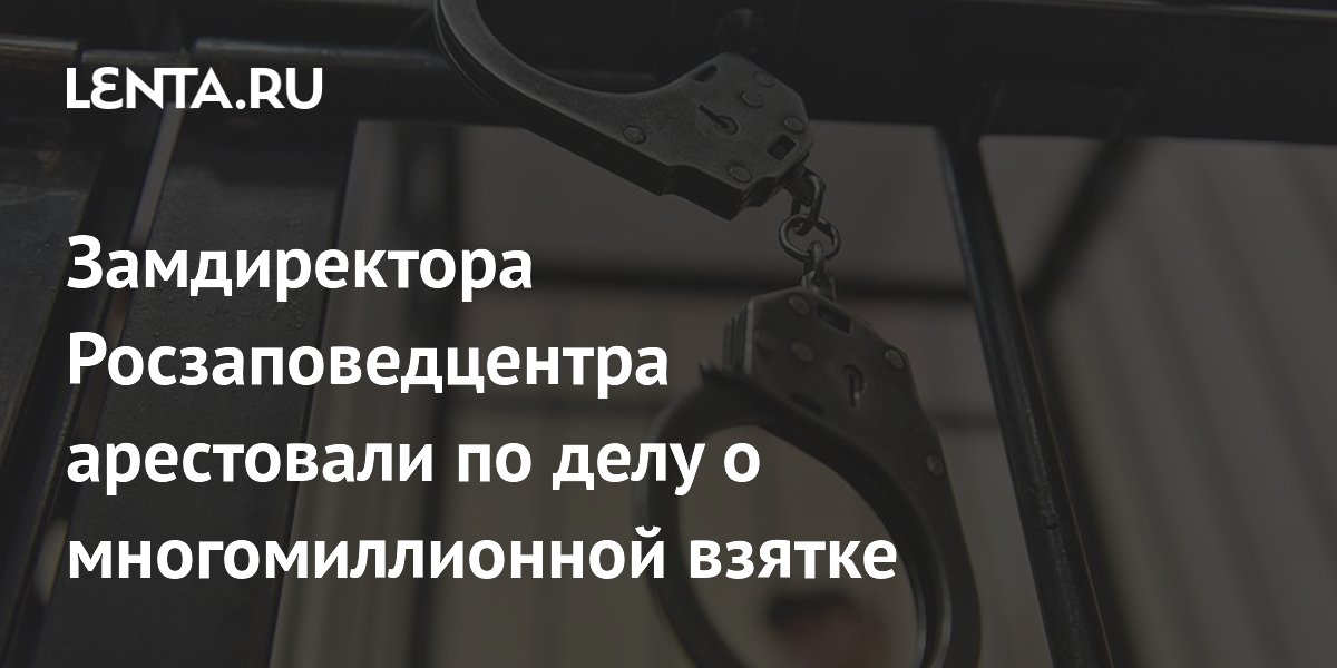 Замдиректора Росзаповедцентра арестовали по делу о многомиллионной взятке