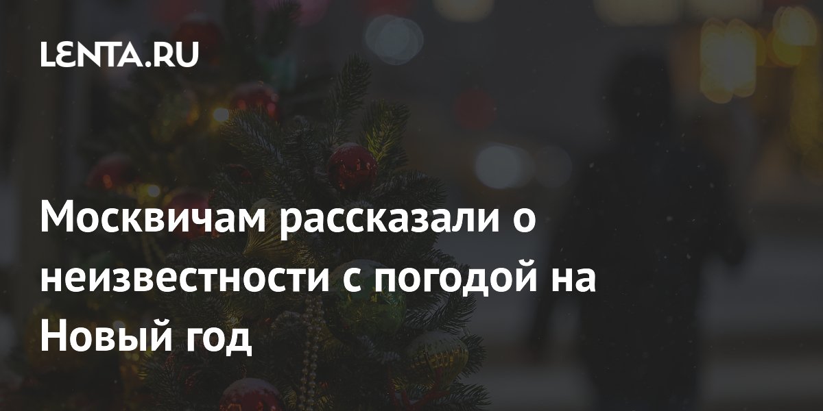 Москвичам рассказали о неизвестности с погодой на Новый год