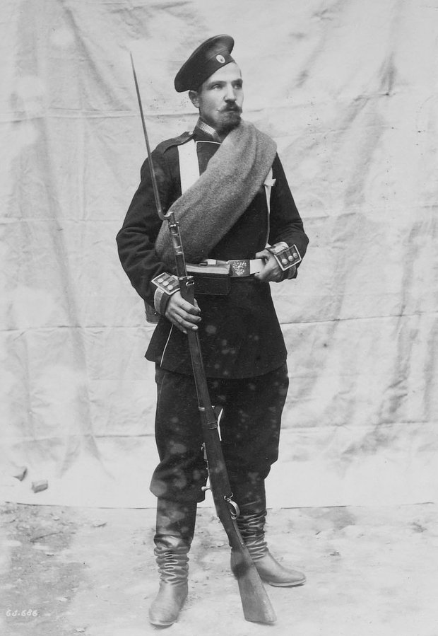Русский солдат с винтовкой Бердана № 2. 1892 год