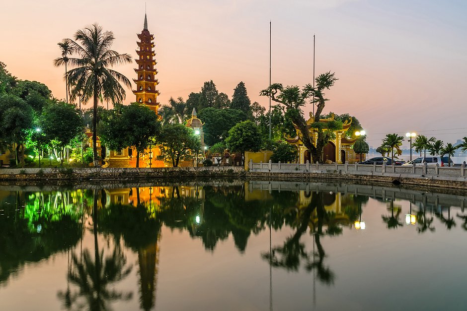 Виды города Ханой во Вьетнаме