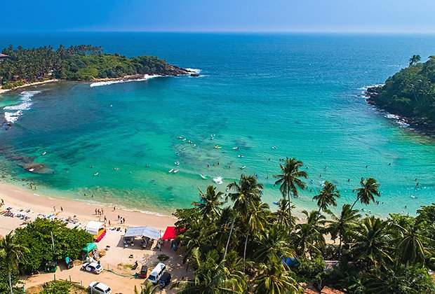 Пляж Хирикетия на Шри-Ланке