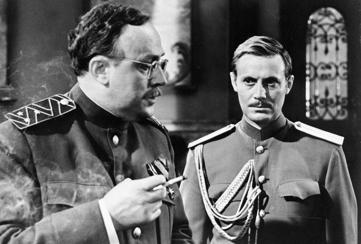 Yuri Solomin (right) in the film “His Excellency’s Adjutant”