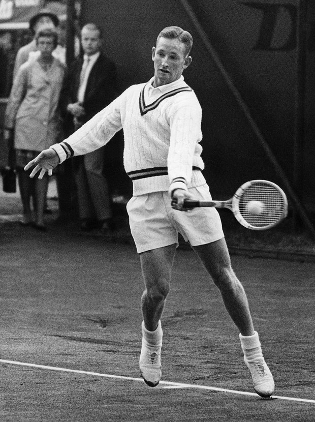 Род Лейвер в начале теннисной карьеры