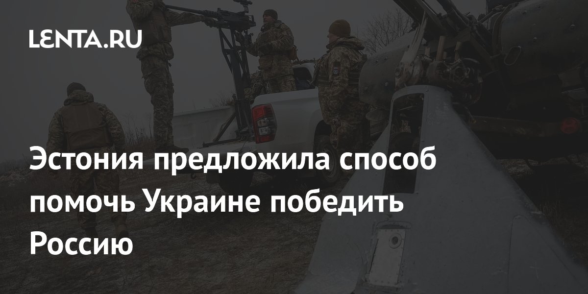 В Эстонии предложили способ помочь Украине победить Россию