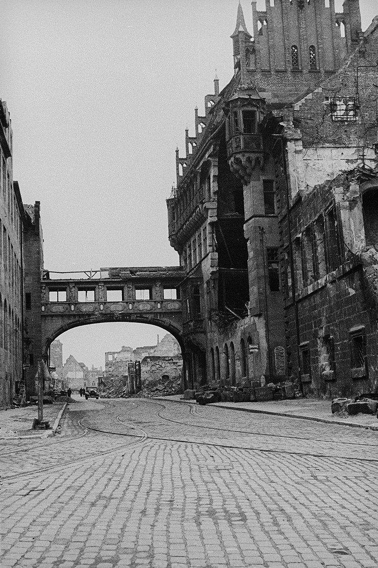 Разрушенный бомбардировками центр Нюрнберга 