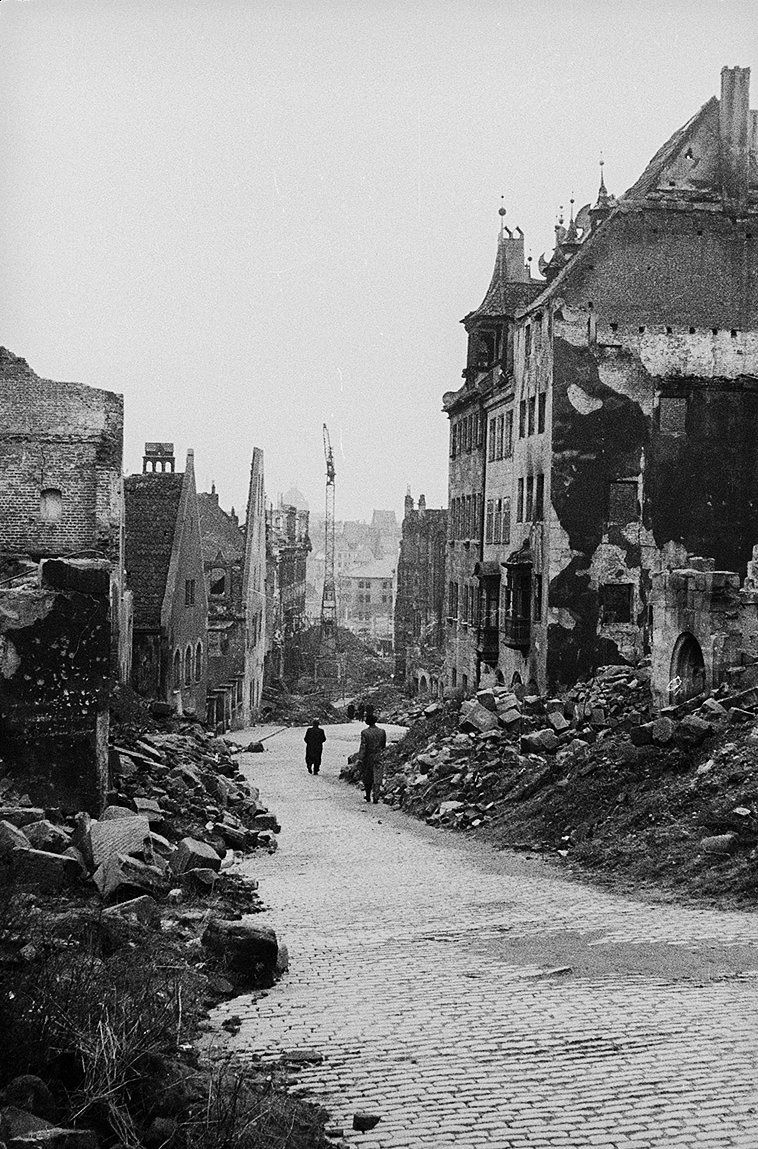 Разрушенный бомбардировками Нюрнберг