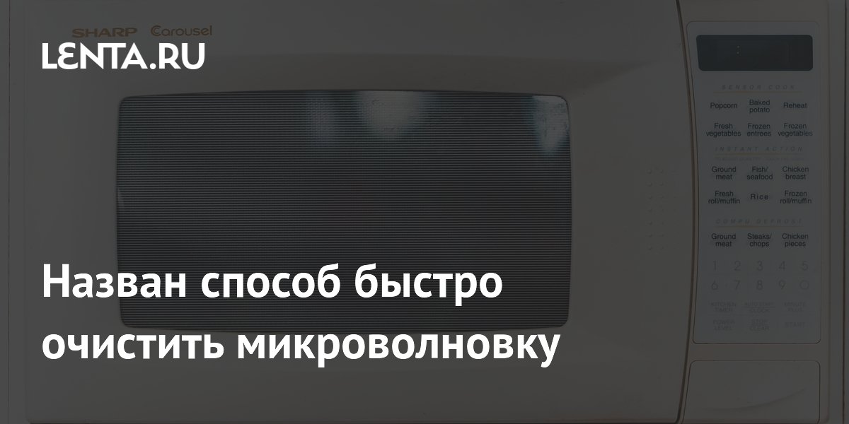 Назван способ быстро очистить микроволновку: Дом: Среда обитания: Lenta.ru