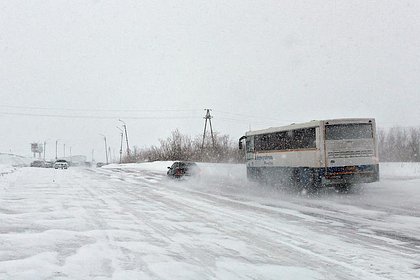 В России детям-инвалидам пришлось идти пешком из-за застрявшего в снегу автобуса
