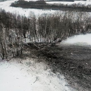 Место гибели Ил-76 в Белгородской области